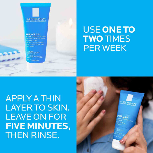 effaclar shine control lermask lermask för fet hud