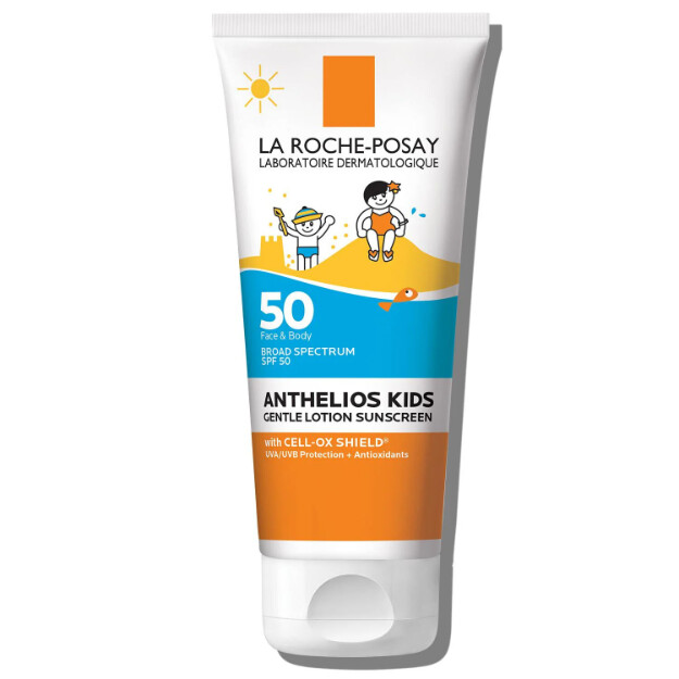 anthelios gentle lotion kids solskyddsmedel spf 50 vattenresistent oxybensonfritt solskyddsmedel för barn