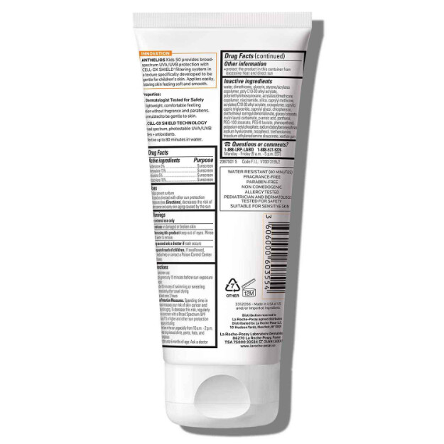 anthelios gentle lotion kids solskyddsmedel spf 50 vattenresistent oxybensonfritt solskyddsmedel för barn