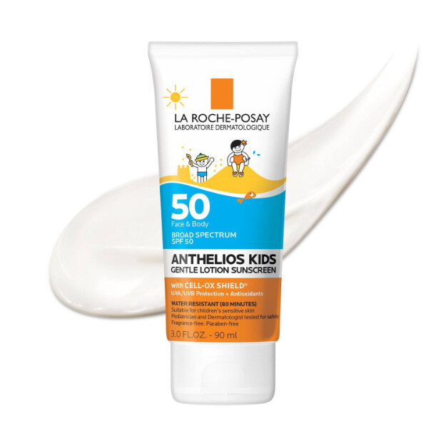 anthelios gentle lotion kids solskyddsmedel spf 50 vattenresistent oxybensonfritt solskyddsmedel för barn