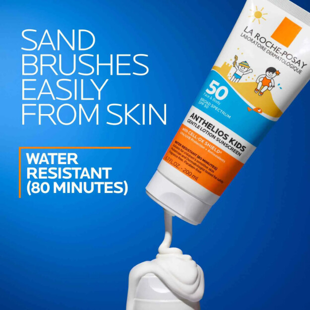 anthelios gentle lotion kids solskyddsmedel spf 50 vattenresistent oxybensonfritt solskyddsmedel för barn