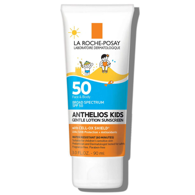anthelios gentle lotion kids solskyddsmedel spf 50 vattenresistent oxybensonfritt solskyddsmedel för barn