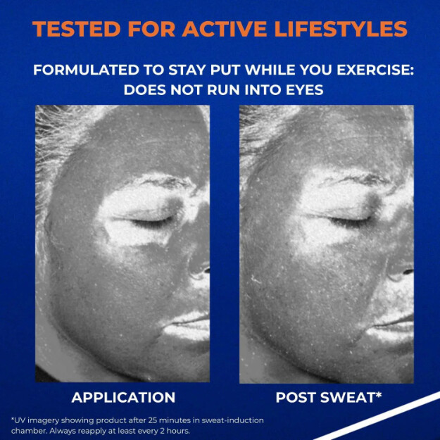 anthelios uv pro-sport solskyddsmedel spf 50 långvarigt vatten- och svettbeständigt solskyddsmedel för ansikte och kropp för fysisk aktivitet och sport