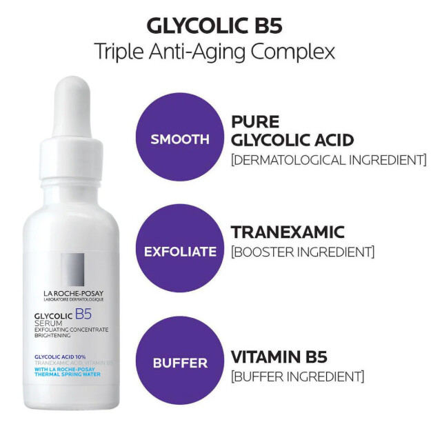 glykolsyra b5 10 ren glykolsyraserum dermatologiskt anti-aging 10 ren glykolsyraserum