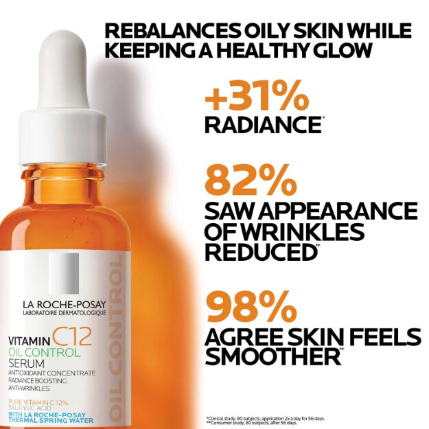 vitamin c12 oljekontrollserum för fet hud dermatologiskt anti-aging 12 vitamin c-serum för fet hud