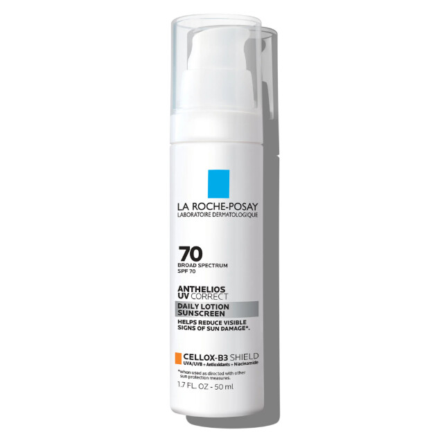 anthelios uv correct face sunscreen spf 70 med niacinamid spf 70 daglig solskyddsmedel för ansiktet