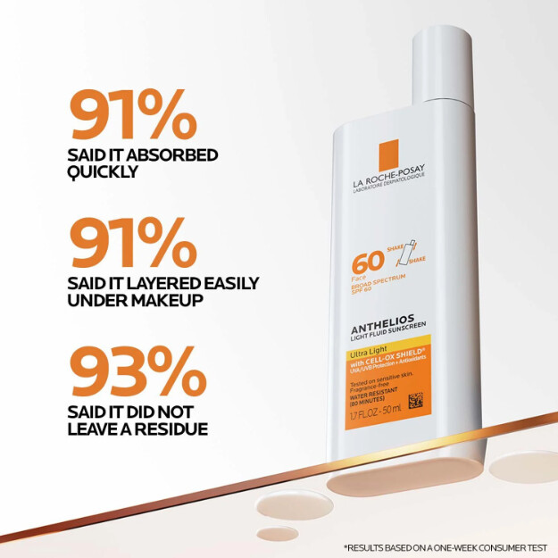 anthelios ultra light fluid facial sunscreen spf 60 lätt solskyddsmedel för ansiktet