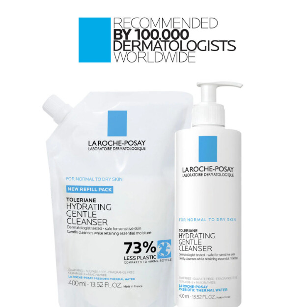 toleriane hydrating gentle facial cleanser kliniskt testad dermatologiskt rekommenderad ansiktsrengöring för normal till torr hud