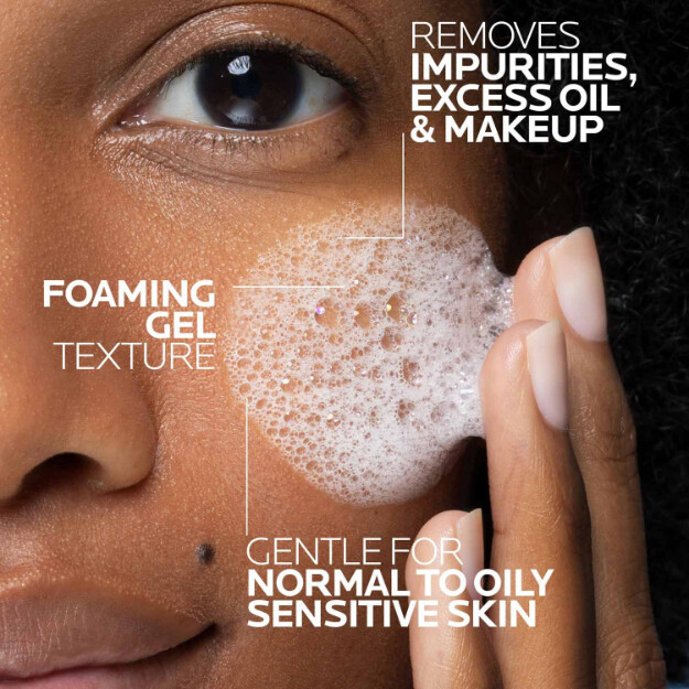 toleriane purifying foaming face wash kliniskt testad dermatologiskt rekommenderad ansiktstvätt för normal till fet hud