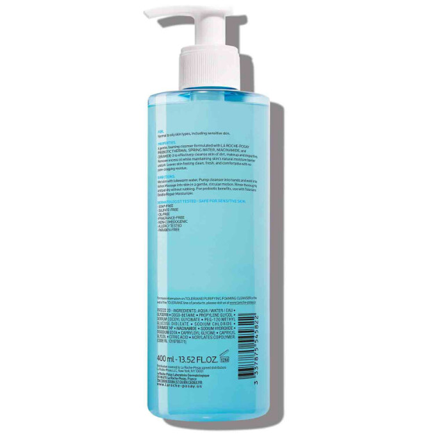 toleriane purifying foaming face wash kliniskt testad dermatologiskt rekommenderad ansiktstvätt för normal till fet hud