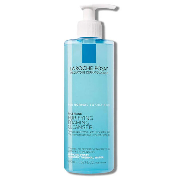 toleriane purifying foaming face wash kliniskt testad dermatologiskt rekommenderad ansiktstvätt för normal till fet hud
