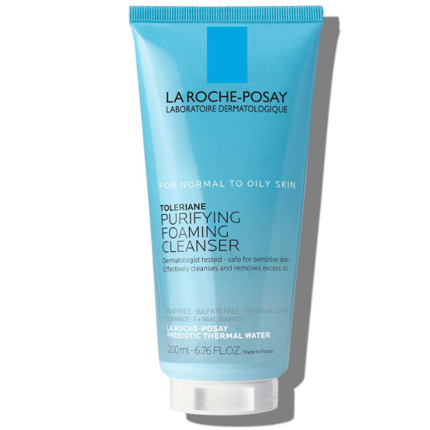 toleriane purifying foaming face wash kliniskt testad dermatologiskt rekommenderad ansiktstvätt för normal till fet hud