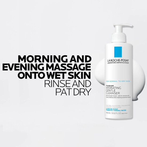 toleriane hydrating gentle facial cleanser kliniskt testad dermatologiskt rekommenderad ansiktsrengöring för normal till torr hud